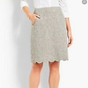 Talbots Scallop Hem Shetland Skirt